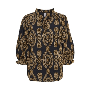 CULTURE CUTIA BLOUSE<br>Noir multi