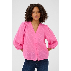KAFFE DK COMPANY KAGABRIELA VNECK SHIRT<br>Rose
