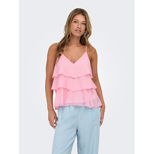 ONLY ONLLINN LIFE FLOUNCE SINGLET<br>Rose