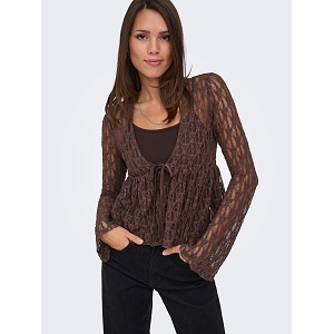  ONLAYA LACE CARDGIAN JRS NOOS<br>Marron multi Dentelle 