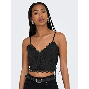 ONLY ONLHONEY STRAP TOP<br>Noir Dentelle