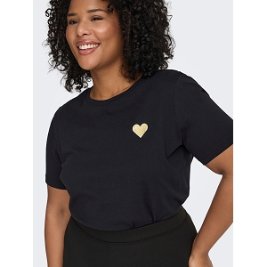 ONLY CARMAKOMA CARKITA SS LOGO TOP JRSNOOS<br>Noir