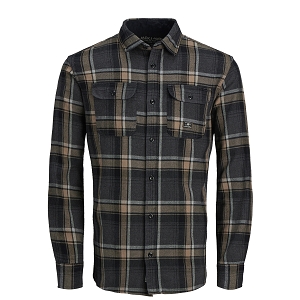 JACK AND JONES JPRLUKE SHIRT ON POCK<br>Gris multi