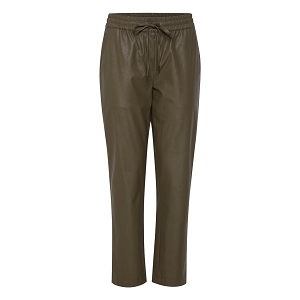 B YOUNG BYESONI PULL ON PANTS<br>Kaki Simili cuir