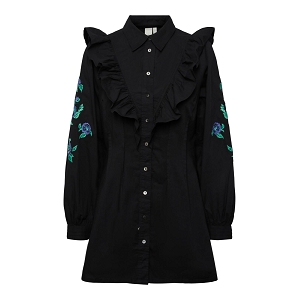 YAS BESTSELLERS YASKNIRI LS SHIRT DRESS S.<br>Noir