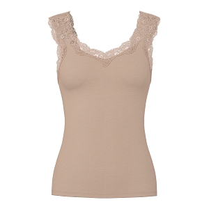 PIECES PCBARBERA LACE TOP NOOS<br>Rose clair