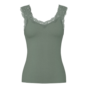 PIECES PCBARBERA LACE TOP NOOS<br>Vert clair