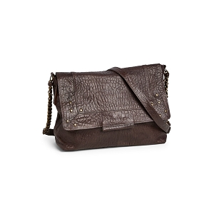 PIECES PCFELIZIA LEATHER LARGE CROSS BODY FC<br>Marron Cuir lisse