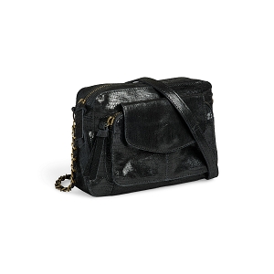 PIECES PCNAINA LEATHER CROSS BODY FC NOOS<br>Noir Cuir lisse