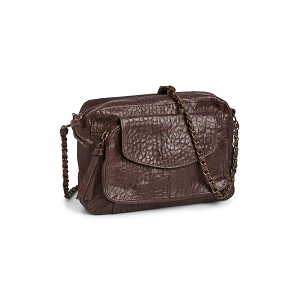 PIECES PCNAINA LEATHER CROSS BODY FC NOOS<br>Marron Cuir lisse