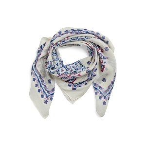 PIECES PCMIRANDI SQUARE SCARF FC BC<br>Blanc violet Viscose