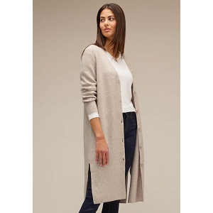  LONG BUTTONED CARDIGAN<br>Beige  