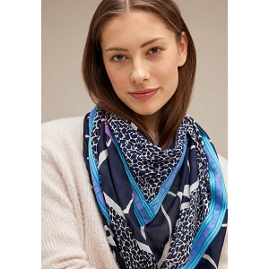 STREET ONE PRINTED TRIANGLE WITH TAPE<br>Bleu multi