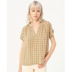  524TIBA123<br>Beige marron  Imprimé