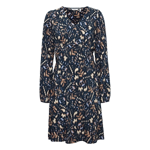 B YOUNG BYJOSA VNECK REG DRESS<br>Bleu multi