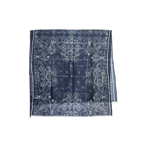  PCNIRA LONG SCARF FC BC<br>Bleu multi Polyester Imprimé