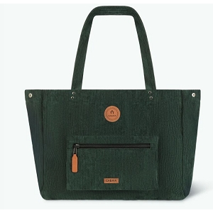 CABAÏA MAXI TOTEBAG<br>Vert foncé Velours
