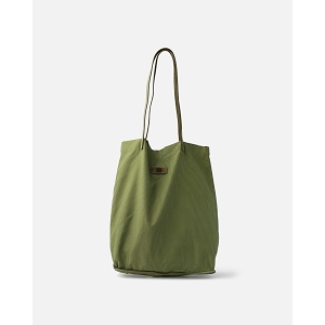 BIBA MANSFIELD STRIPES<br>Kaki clair Croute de cuir