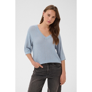  KAABALINA VNECK PULLOVER<br>Bleu ciel  