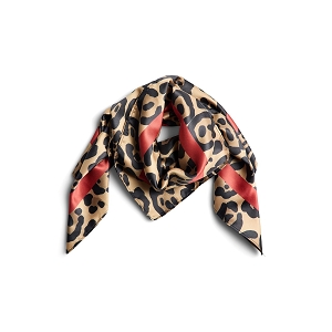 PIECES PCJUSTINE SMALL SQUARE SCARF BC<br>Noir multi Polyester