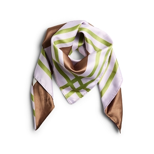 PIECES PCJUSTINE SMALL SQUARE SCARF BC<br>Vert multi Polyester