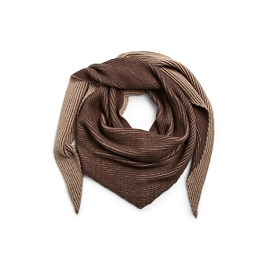 PIECES PCKOMMA RIB BIG TRIANGLE SCARF NOOS BC<br>Marron foncé Polyester