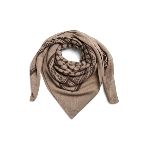  PCNOVIS SMALL SQUARE SCARF<br>Beige foncé  Imprimé