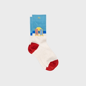 BILLYBELT CHAUSSETTES MOTIFS<br>Blanc multi