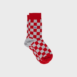 BILLYBELT CHAUSSETTES CARREAUX<br>Rouge multi