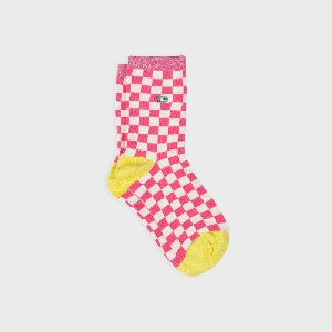 BILLYBELT CHAUSSETTES CARREAUX<br>Rose multi