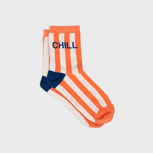 BILLYBELT CHAUSSETTES RAYURES<br>Orange multi