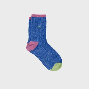  CHAUSSETTES VINTAGE<br>Bleu Electrique  Uni