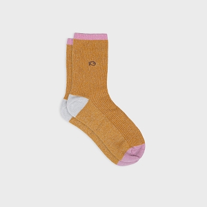  CHAUSSETTES VINTAGE<br>Moutarde  Uni