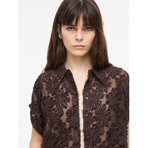  ROUKYOTO SS SHIRT2<br>Marron Dentelle 
