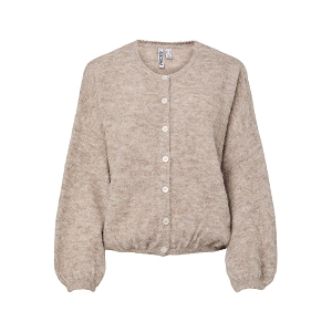  PCALLIE LS ONECK KNIT CARDIGAN MWA BC<br>Beige  