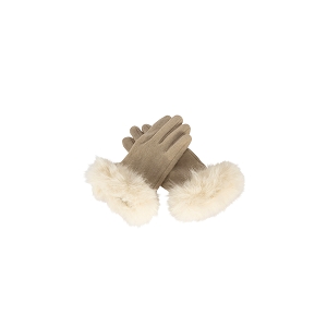LE VOYAGE EN PANIER GANTS BUDANI<br>Beige blanc