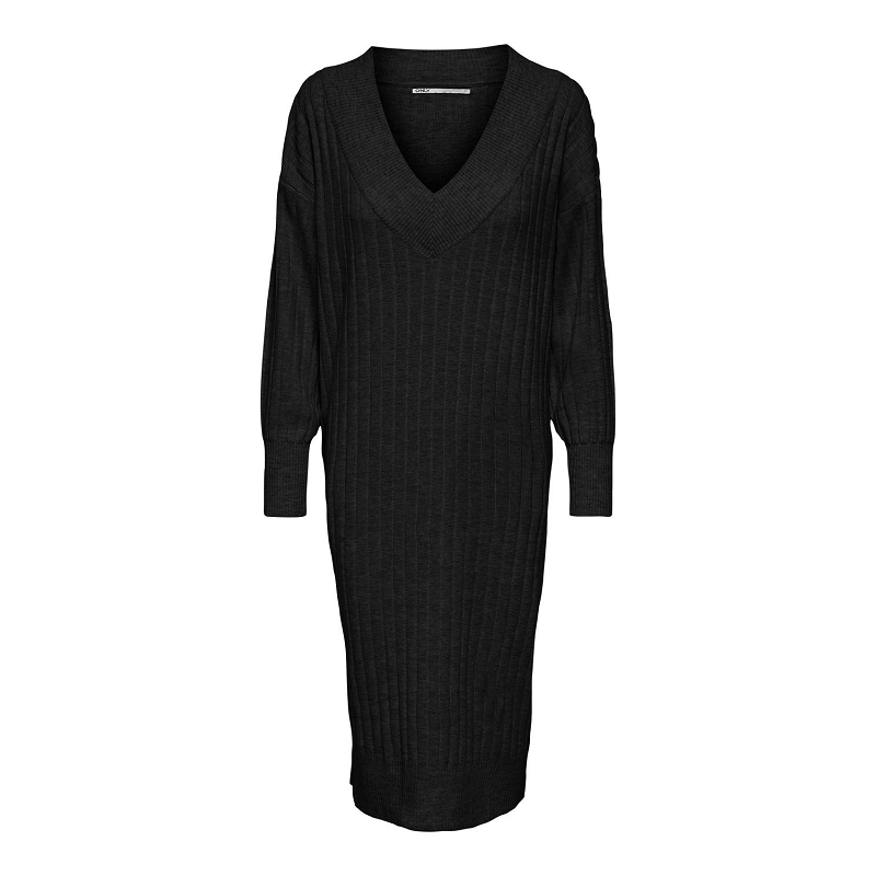 Only NEW TESSA LS MIDI V DRESS KNT NOOS