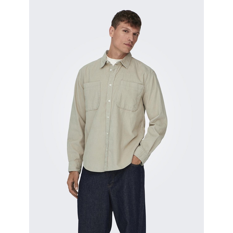 Only and sons ONSALP RLX 2PKT WASHD CORD LS SHIRT NOOS1063301_2