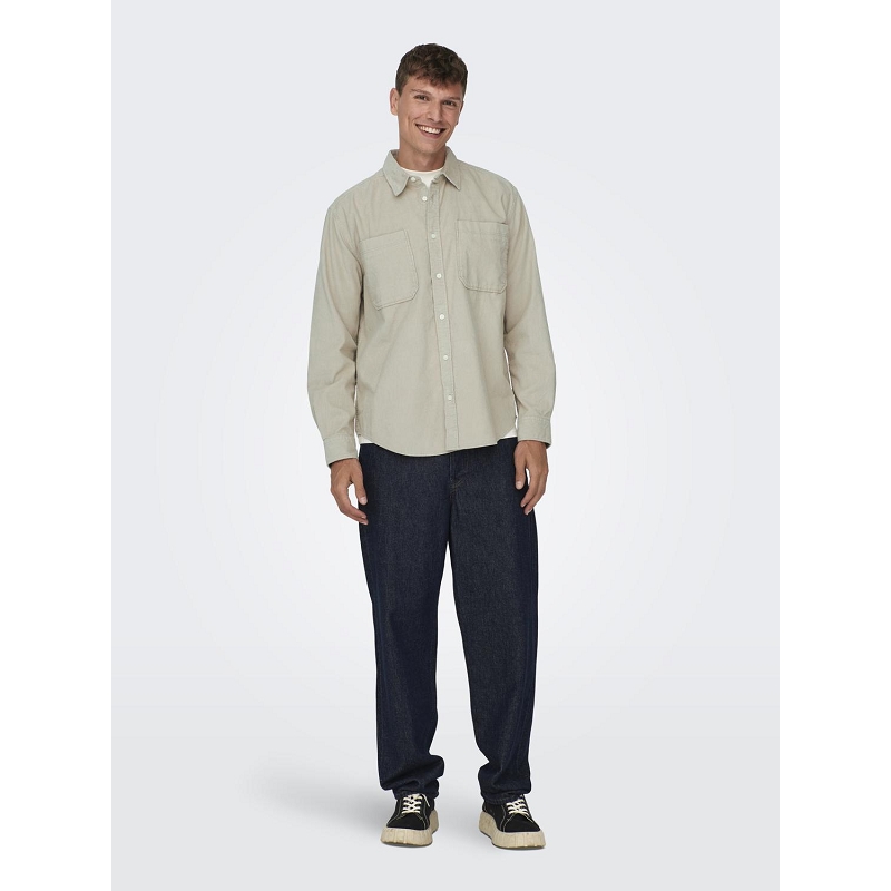 Only and sons ONSALP RLX 2PKT WASHD CORD LS SHIRT NOOS1063301_3