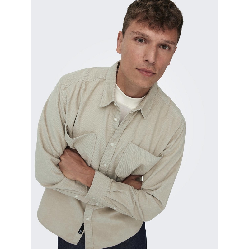 Only and sons ONSALP RLX 2PKT WASHD CORD LS SHIRT NOOS1063301_4