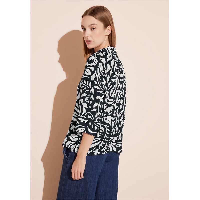 Street one PRINTED BOWLINGCOLLAR BLOUSE1086301_2