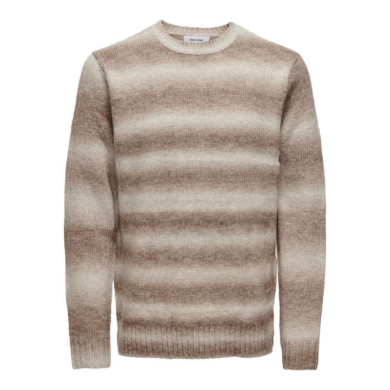 Only and sons ONSMARCEL REG 3 GRADIENT CREW KNIT