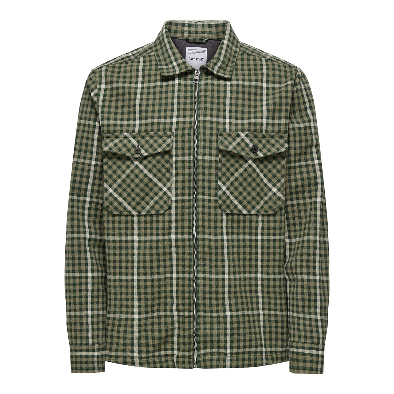 Only and sons ONSTYSON CHECK ZIP OVERSHIRT