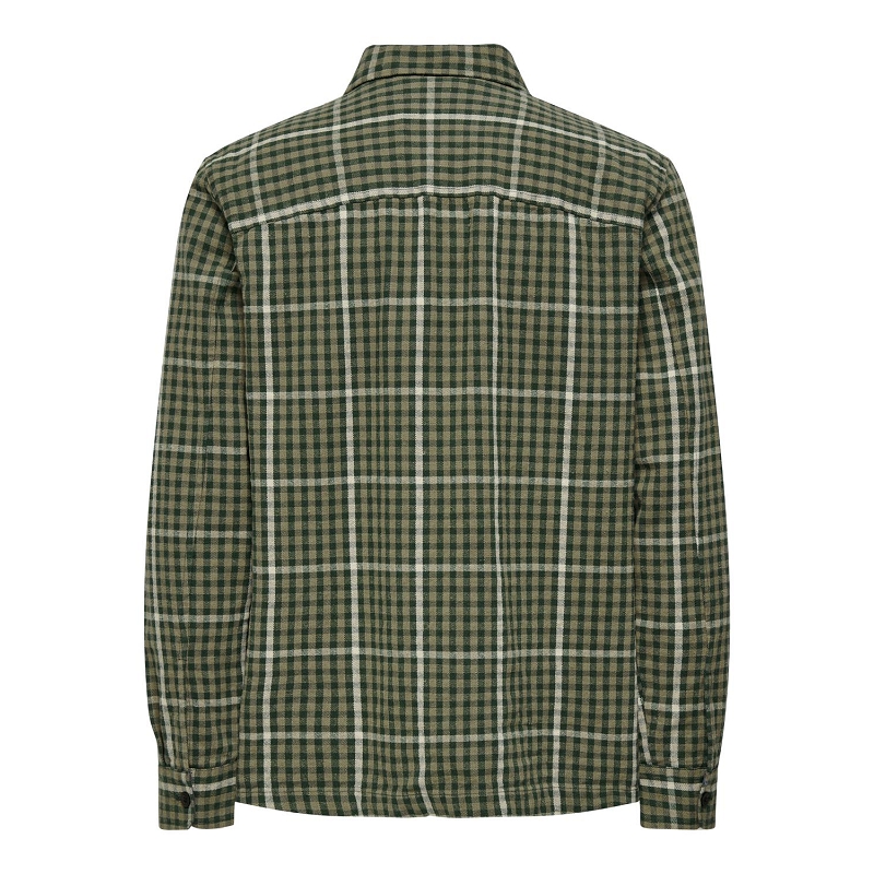 Only and sons ONSTYSON CHECK ZIP OVERSHIRT1117401_2