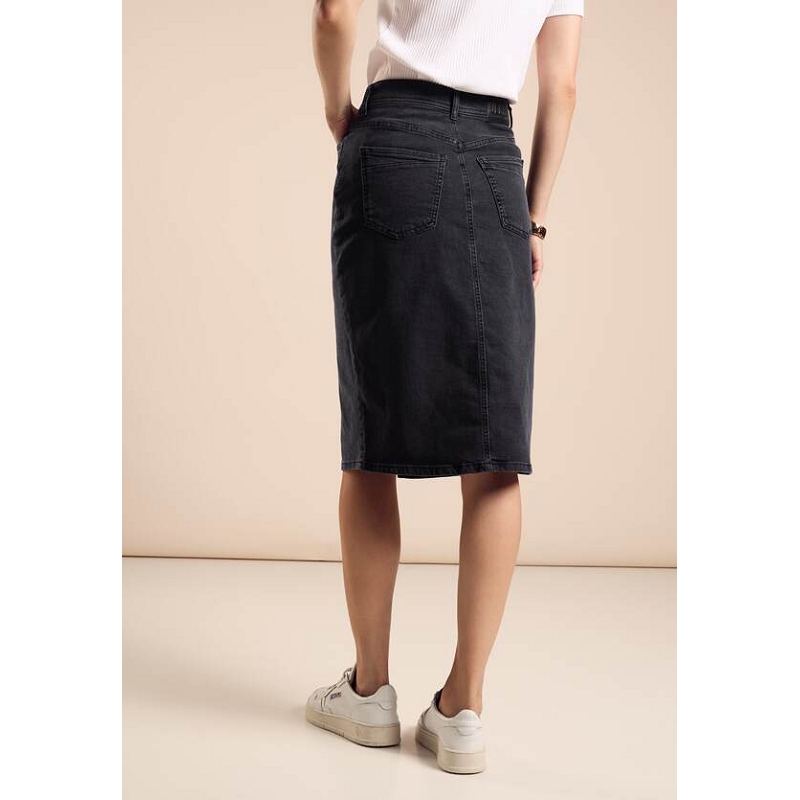 Street one DENIMSKIRT MIDI HW BLACK WASHED1264701_2