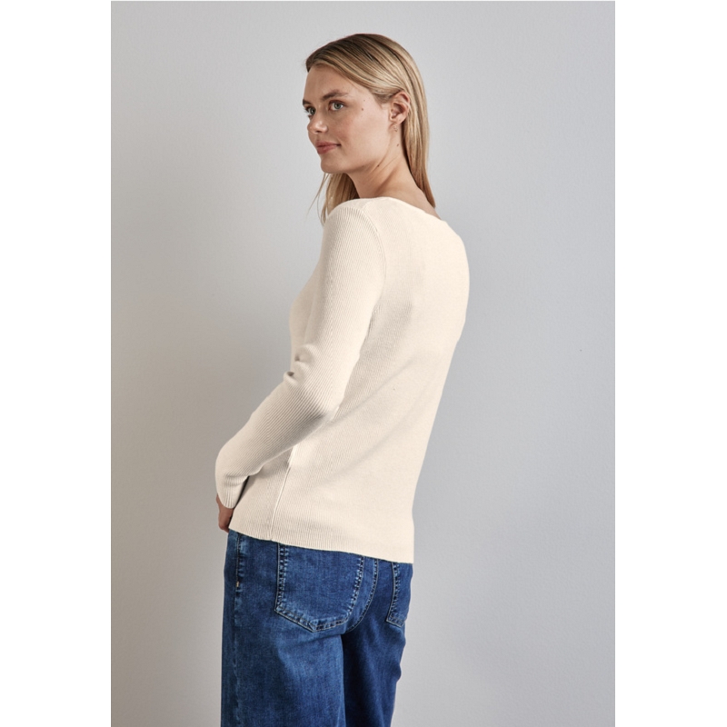 Street one BASIC RIB SWEATER FANCY NECKLINE1279701_3