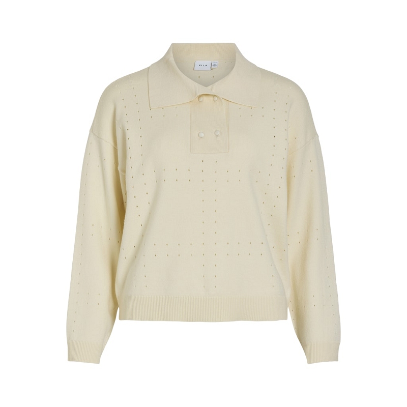 Vila VILYVANNA LS COLLAR KNITC31