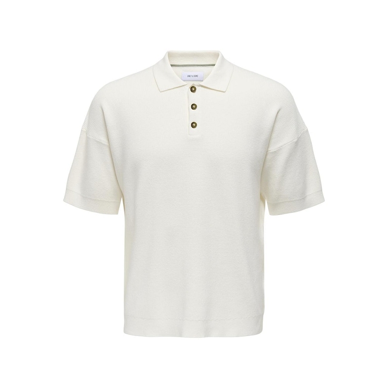 Only and sons ONSGRIFFIN DS 9 STRUC BTN POLO KNIT NOOS