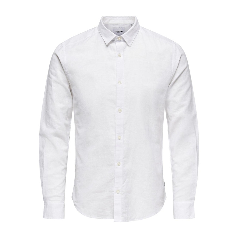 Only and sons ONSCAIDEN LIFE LS SOLID LINEN SHIRT NOOS