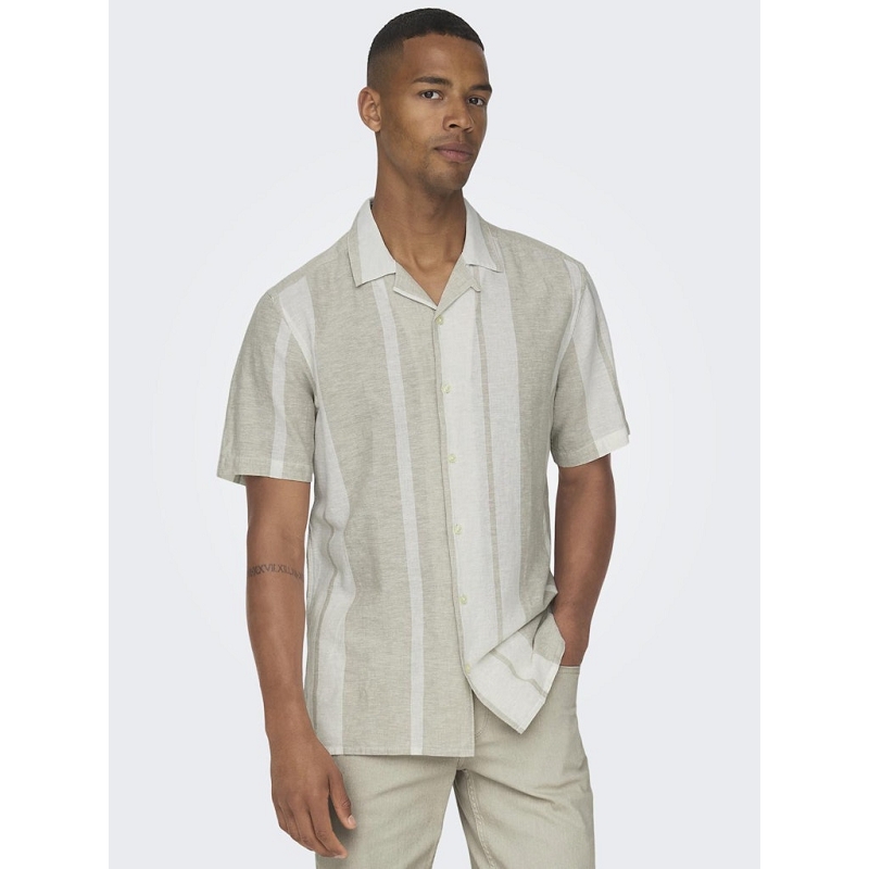 Only and sons ONSCAIDEN LIFE STRIPE LINEN RESORT NOOS